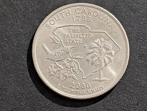 2000-D SOUTH CAROLINA STATE QUARTER 1-COIN Circulated Ungraded - Picture 1 of 2