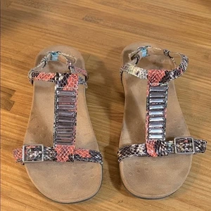 Vionic Navassa Women’s Stylish Snake Print Multi Embellished Sandals Size 9 - Picture 1 of 5