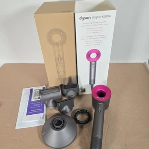 Dyson Supersonic Hair Dryer HD07 Iron/Iron/Fuchsia with 5 attachments - Picture 1 of 13