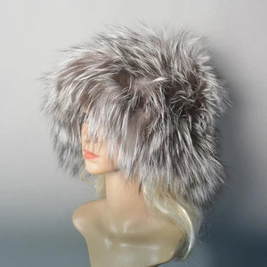 Furry Warm Hats Women Beanies Caps Genuine Party Cap Snow Real Fox Farm Fur - Picture 1 of 31