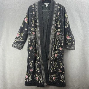 Ania A Giacca Cappotto Donna Pile Medio Ricamato Foderato Boho Cottagecore Johnny - Foto 1 di 19