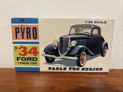 Vintage Pyro 1934 Ford 3-Window Coupe, 1:32 Scale Model Kit, Table Top Series - Image 1 of 4