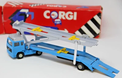 Corgi Juniors Blue Volvo Car Transporter Red Box In  Box Free Shipping - Image 1 of 4
