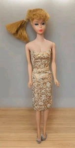Vintage Blonde Ponytail Barbie 1960s. Poodle Bangs In Vintage Outfit. - Picture 1 of 9