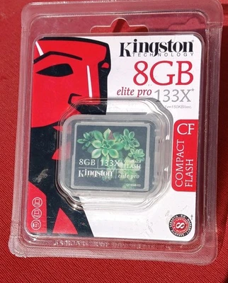 Kingston Elite Pro 8 GB 133x CompactFlash Memory Card (CF/8GB-S2) NEW SEALED - Image 1 of 3