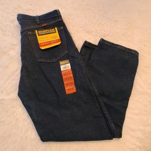 Rustler Jeans Uomo 35X30 Blu Denim Resistente Relaxed Fit Dritto Wrangler Nuovo con etichette - Foto 1 di 5