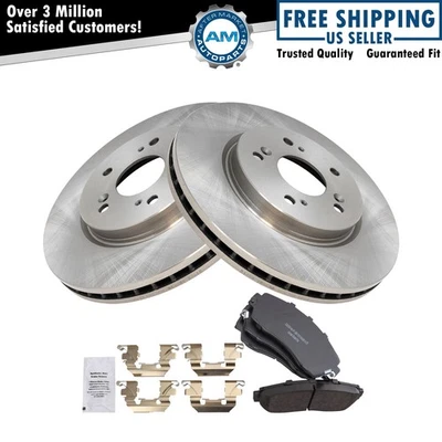 Kit de pastillas de freno delanteras de cerámica y 2 rotores para Honda CR-V Crosstour RDX Foto 1 de 4