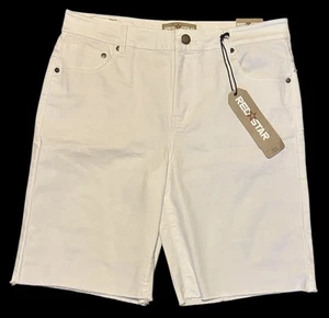 Red Star Damen Shorts Größe 10/30 Weiß Bermuda Fünf Taschen Baumwollmischung Neu! - Bild 1 von 5