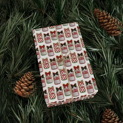 Diet Coke Christmas Wrapping Paper, Funny Wrapping Paper, Diet Coke Gift Wrap - Image 1 of 4