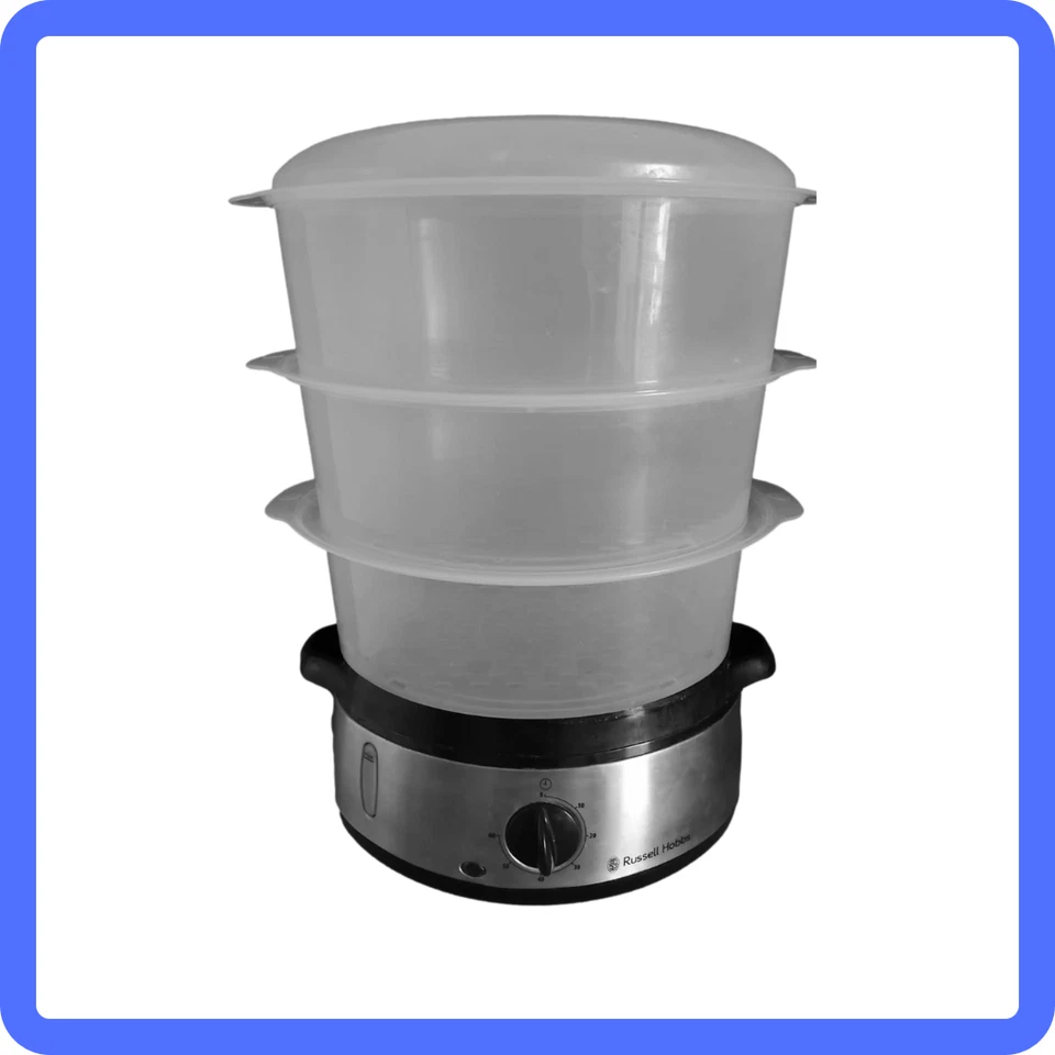 Vaporiera Elettrica Russell Hobbs 3 Cestelli 800W Timer Autospegnimento BPA Free - Immagine 1 di 2