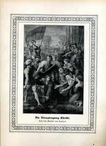 Die Kreuztragung Christi - Holzstich - aus 1906   - Picture 1 of 1