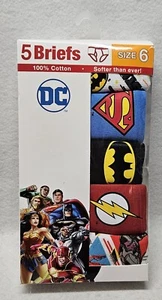 DC Justice League Boys' 5 Pack Briefs Size 6/New - Picture 1 of 7