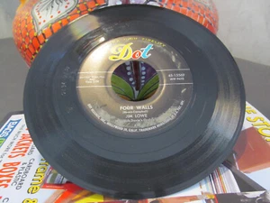 JIM LOWE, FOUR WALLS-TALKIN TO THE BLUES, DOT 45-15569 VG - Picture 1 of 4