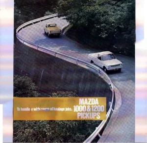 1973 MAZDA 1000 & 1200 PICKUPS 4p Japanese Brochure in English BPB55 BTA65 - Bild 1 von 1
