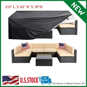 Patio Furniture Cover Waterproof Outdoor Sectional Sofa Set Covers Heavy Duty - Picture 1 of 9
