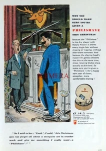 'PHILISHAVE' Electric Razor Shaving Advert - Original 1955 Print - Picture 1 of 1