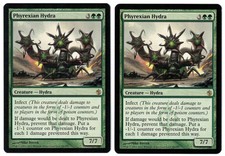 Phyrexian Hydra 2x x2 2011 Mirrodin Besieged Green Rare Creature MTG NM Real Pic