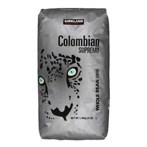 Kirkland Signature caffè colombiano Supremo, chicco intero, 3 libbre, arrosto medio - Foto 1 di 4