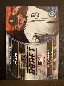 2023 Bowman Chrome Draft Night #8 Max Clark TIGERS - Picture 1 of 2