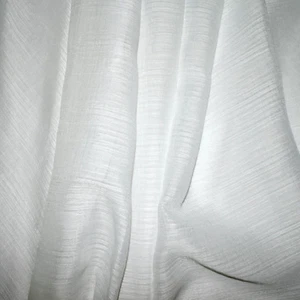 Dedar Milano WHITE Lightweight Semi-Sheer Drapery Fabric 1.89yds x 124"w REMNANT - Picture 1 of 15