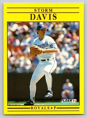 1991 Fleer #556 Storm Davis Kansas City Royals - Image 1 of 2