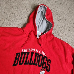 Champion Georgia Bulldogs Hoodie 2XL Red Embroidered Logo NCAA Football Men’s - Picture 1 of 12