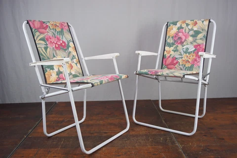 Deck Chair Garden Seat Folding Classic Car Camping Bulli Vintage Retro 80er 1/2 Cover