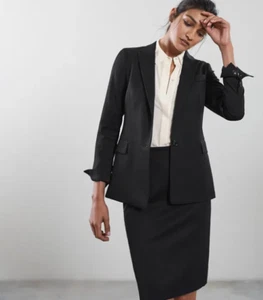 REISS Harper Slim Fit Blazer & Skirt Suit 8 - Picture 1 of 16