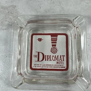 Rare Vintage The Diplomat Motel Washington, D.C. Glass Advertising Ashtray - Picture 1 of 7
