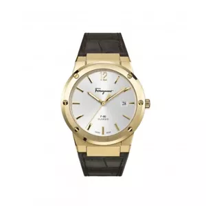 Salvatore Ferragamo Uhr SFDT00419 F-80 Braun Krokodilmuster 41mm - Bild 1 von 5
