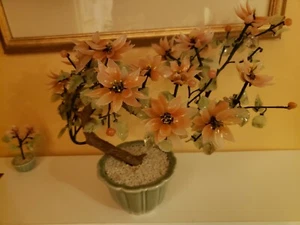 Vintage Oriental Bonsai Tree Blown Art Glass Feng Shui Tree Statue - Picture 1 of 7