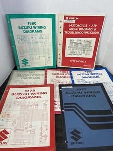 Lot Of Vintage Suzuki Wiring Diagrams 1977-1999 - Picture 1 of 4