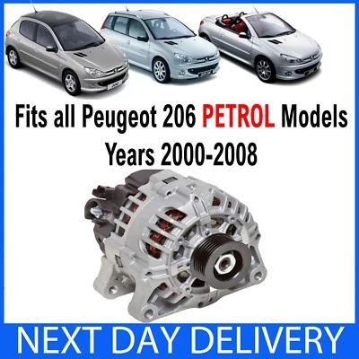 PEUGEOT 206 & CC, SW 1.1 1.4 1.6 2.0 PETROL 2000-2009 NEW ALTERNATOR 2A/C 2D 2E - Image 1 of 4