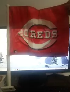Cincinnati Reds Baseball MLB Car Auto FLAG RED DOUBLE SIDED - Picture 1 of 3