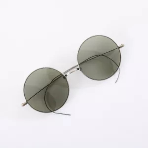 Antique 1910s - 20s Round Silver Frame Sunglasses - Picture 1 of 10