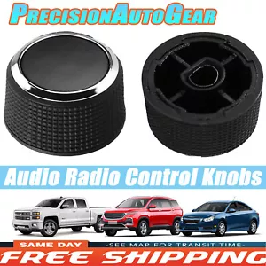 22912547 Rear Radio Volume Control Knob Pair Chrome FOR Buick Cadillac Chevy GMC - Bild 1 von 13