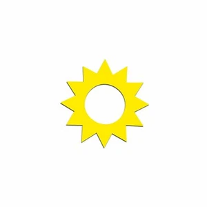 Lot of 100 Tanning Bed Body Stickers Yellow Sun Sunburst Tattoo - Picture 1 of 1