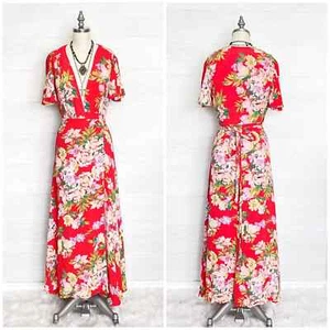 PRIVACY PLEASE x REVOLVE Plaza Kimono Maxi WRAP Dress Floral NWT SZ XS MRSP $240 - Picture 1 of 11