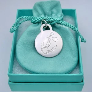 Tiffany & Co. HUGE XL Custom Round Anchor Tentacle Octopus Kraken Charm Pendant - Picture 1 of 7