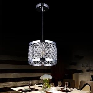 Kitchen Pendant Light Silver Dining Room Pendant Light Crystal Bar Ceiling Light - Picture 1 of 8