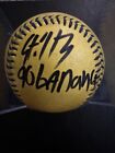 Dakota Stilts Albritton Signed Savannah Bananas Yellow Baseball Game Used