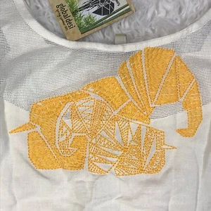 GLOBAL DESI Sleeveless Embroidered Tunic Top Elephant Boho Hi Low Women’s sz XS - Bild 1 von 7