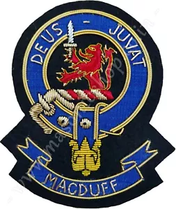 TOPPA RICAMATA A MANO DISTINTIVO CREST DEL CLAN SCOZZESE - MACDUFF - Foto 1 di 1