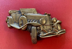 Vintage 1979 Baron - Solid Brass Rolls Royce Car Belt Buckle Unworn Awesome Giff - Picture 1 of 6