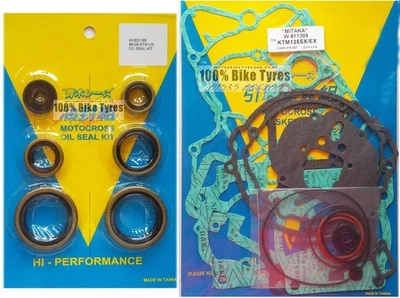 KTM125 SX 2002 2003 2004 2005 Full / Complete Gasket Kit & Engine Oil Seal Kit - Image 1 of 2