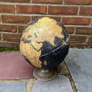 Cram's Universal Terrestrial Black Globe 10 1/2" No. 105 Metal Base Stand Prop - Picture 1 of 11