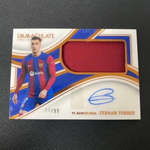 2023-24 Panini Immaculate Ferran Torres /99 Patch Relic Auto FC Barcelona - Bild 1 von 2
