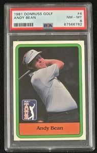 1981 DONRUSS GOLF STARS ANDY BEAN #4 PGA TOUR TRADING CARD | PSA 8 NM-MT - Picture 1 of 4