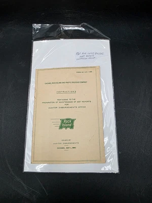 Vintage May 1, 1960, Rock Island Instruction Form No. A.D. - 1185 - Image 1 of 3