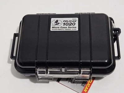 Pelican 1020 Watertight Hard Micro Case w/ Rubber Liner Black #1020-025-110 NEW - Image 1 of 4